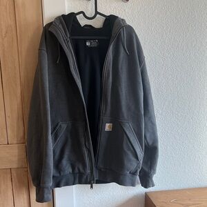 Carhartt Men's Charcoal Zip-Up Hoodie